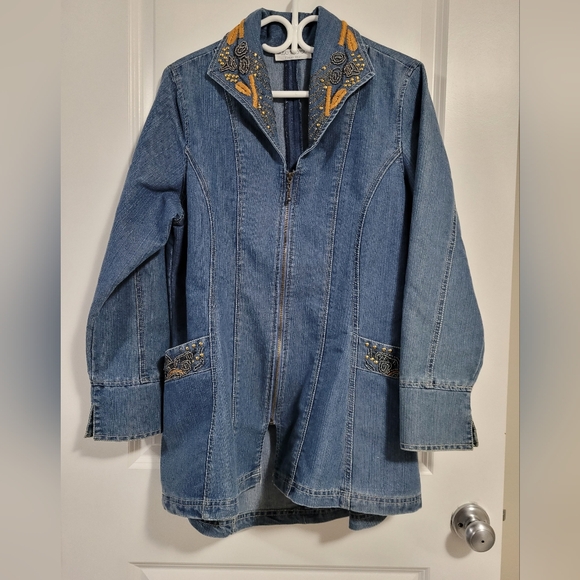 Blue Bayou Jean Jacket size Large NWT - Picture 1 of 7